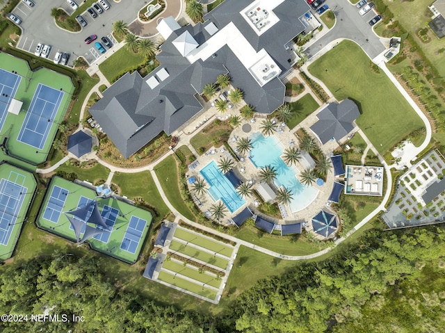 45 Lantern Post Way, Ponte Vedra, FL 32081 - aerial view of property and surrounding area with a pool