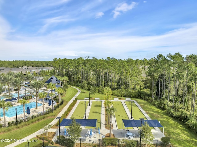 45 Lantern Post Way, Ponte Vedra, FL 32081 - aerial view of a forest and a pool area