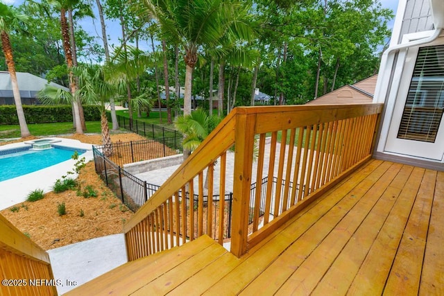 2605 Spreading Oaks Ln, Jacksonville, FL 32223 - wooden deck with a fenced backyard