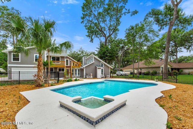 2605 Spreading Oaks Ln, Jacksonville, FL 32223 - view of pool with a pool with connected hot tub and a patio area