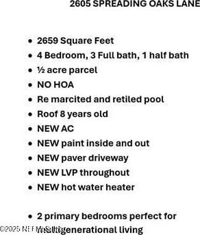 2605 Spreading Oaks Ln, Jacksonville, FL 32223 - view of miscellaneous document