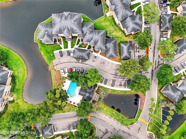 1655 The Greens Way Unit 2612, Jacksonville Beach, FL 32250 - aerial view of residential area featuring a large body of water and a pool