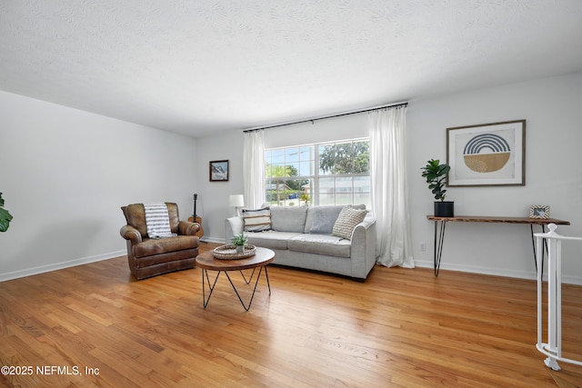 276 Baisden Rd, Jacksonville, FL 32218 - living area featuring light wood-type flooring, a textured ceiling, and baseboards