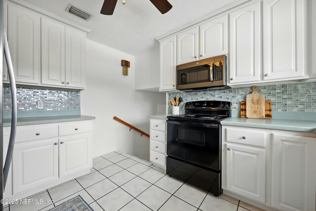276 Baisden Rd, Jacksonville, FL 32218 - kitchen with stainless steel appliances, a ceiling fan, backsplash, and light countertops