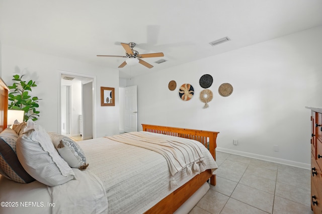276 Baisden Rd, Jacksonville, FL 32218 - bedroom featuring light tile patterned floors, baseboards, and a ceiling fan