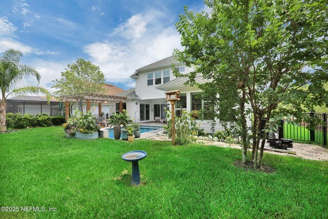 71 Deer Ridge Dr, Ponte Vedra, FL 32081 - back of house featuring a pergola, a patio area, and a shingled roof