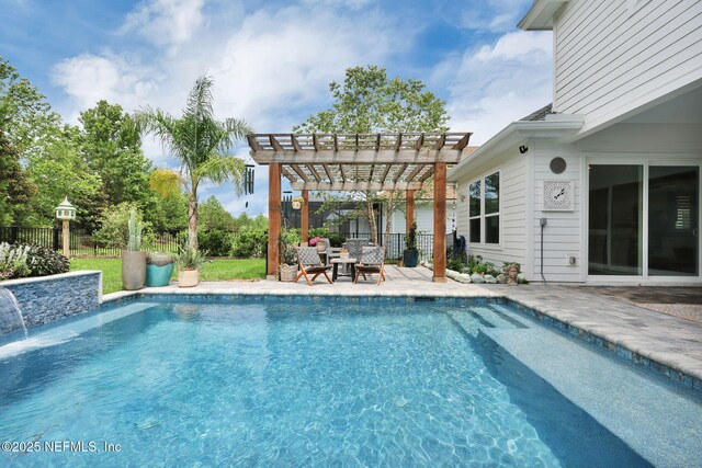 71 Deer Ridge Dr, Ponte Vedra, FL 32081 - view of swimming pool with a pergola and a patio area