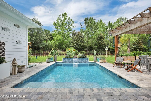 71 Deer Ridge Dr, Ponte Vedra, FL 32081 - view of pool featuring a pergola, a patio, and view of scattered trees