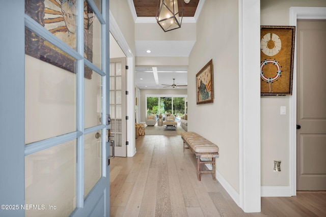 71 Deer Ridge Dr, Ponte Vedra, FL 32081 - hallway with wood-type flooring and baseboards