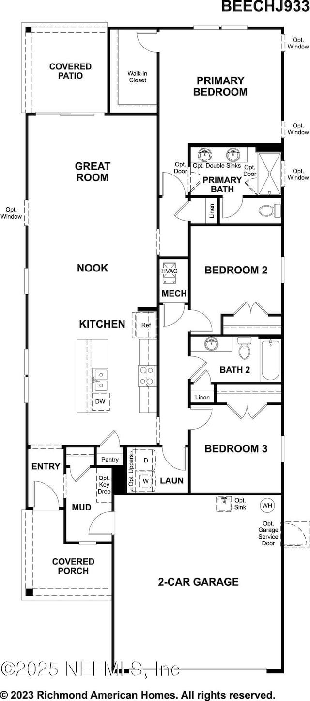 95 Elm Creek Dr, Saint Augustine, FL 32092 - floor plan / room layout