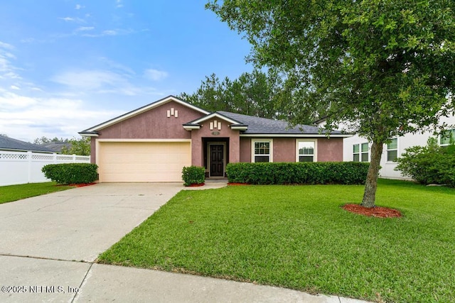 112 Glenlivet Way, Saint Johns, FL 32259 - ranch-style house featuring stucco siding, an attached garage, and driveway