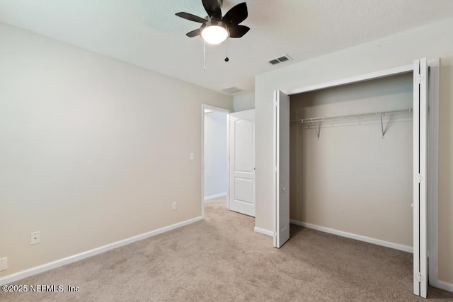 112 Glenlivet Way, Saint Johns, FL 32259 - unfurnished bedroom with carpet flooring, a closet, and ceiling fan