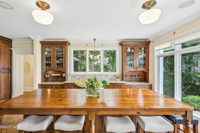 145 River Rd, Orange Park, FL 32073 - dining space featuring crown molding