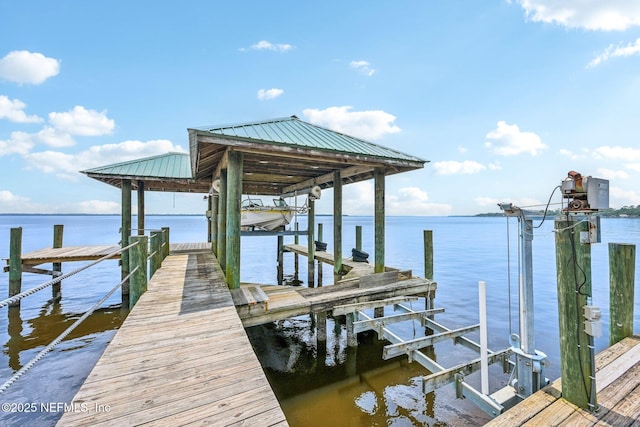 145 River Rd, Orange Park, FL 32073 - dock with boat lift and a water view