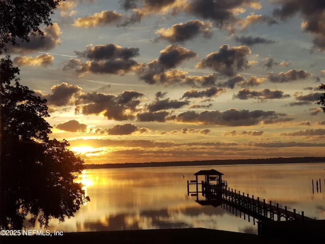 145 River Rd, Orange Park, FL 32073 - water view with a dock and boat lift