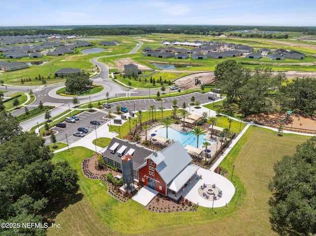 2724 White Cedar Ln, Green Cove Springs, FL 32043 - aerial view of residential area with a nearby body of water and a pool area