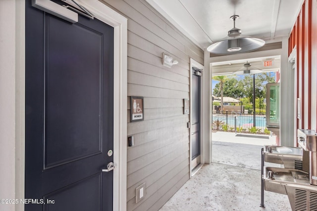2724 White Cedar Ln, Green Cove Springs, FL 32043 - doorway to property featuring a ceiling fan