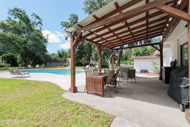 17459 Eagle Bend Blvd, Jacksonville, FL 32226 - view of swimming pool featuring a patio and a yard