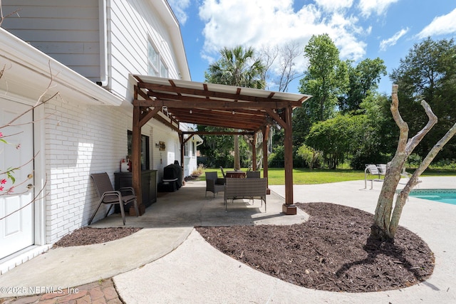 17459 Eagle Bend Blvd, Jacksonville, FL 32226 - view of patio / terrace featuring a pergola and an outdoor pool