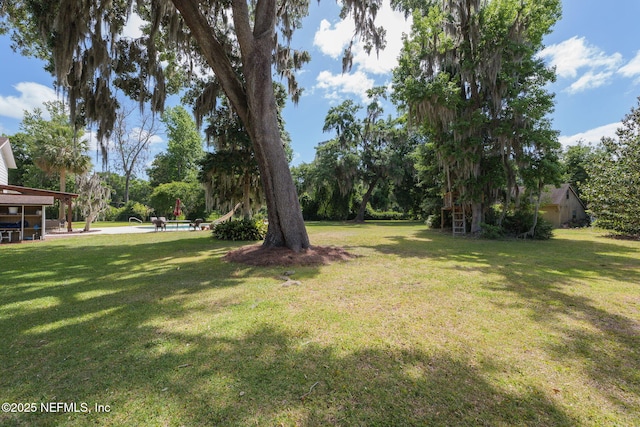 17459 Eagle Bend Blvd, Jacksonville, FL 32226 - view of grassy yard featuring view of wooded area