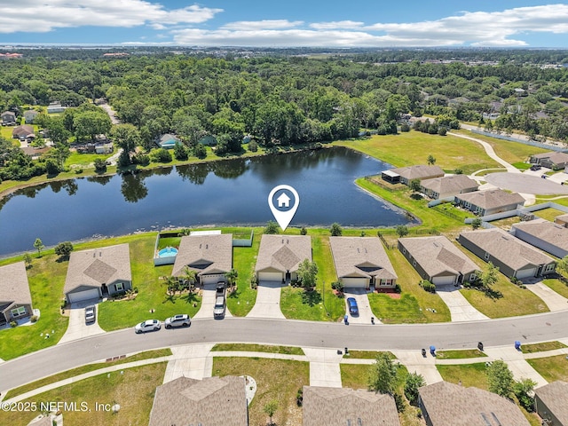 96 Cody St, Saint Augustine, FL 32084 - aerial perspective of suburban area featuring a nearby body of water