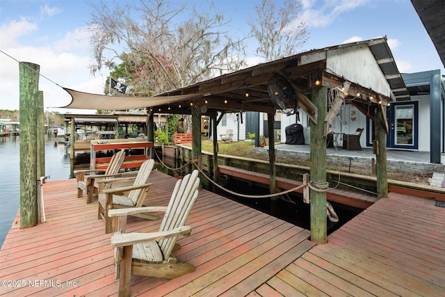 157 Smith Ln, Satsuma, FL 32189 - dock area with a water view and boat lift