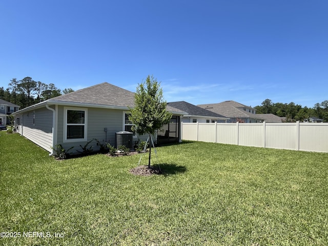 354 Boulder Ln, Saint Johns, FL 32259 - rear view of property featuring central AC and a shingled roof