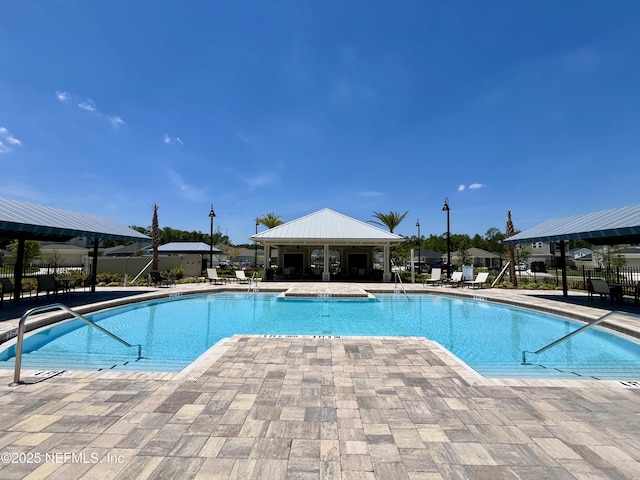 354 Boulder Ln, Saint Johns, FL 32259 - community pool with a patio and a gazebo