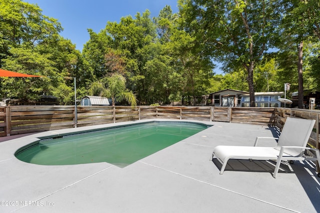 2708 Poinsettia Ave, Middleburg, FL 32068 - view of pool featuring a patio area, a fenced backyard, and view of scattered trees