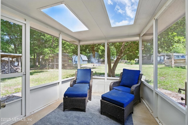 2708 Poinsettia Ave, Middleburg, FL 32068 - sunroom / solarium featuring a skylight