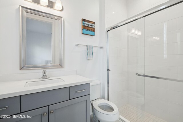 465 Deer Valley Dr, Ponte Vedra, FL 32081 - full bath with vanity, a shower stall, and toilet