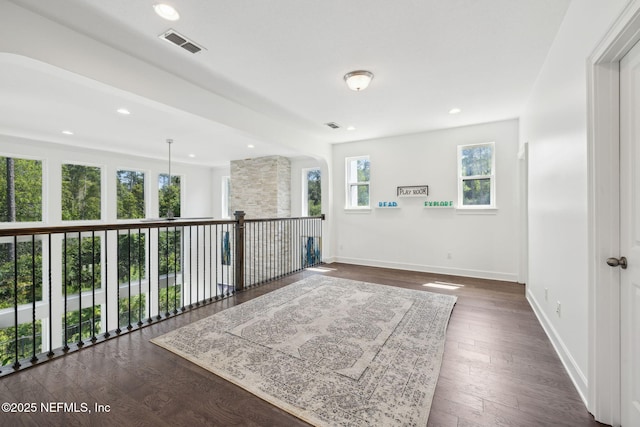465 Deer Valley Dr, Ponte Vedra, FL 32081 - hall with baseboards, dark wood-style floors, and recessed lighting