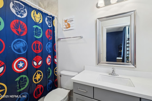 465 Deer Valley Dr, Ponte Vedra, FL 32081 - full bathroom with vanity, toilet, and a shower with shower curtain