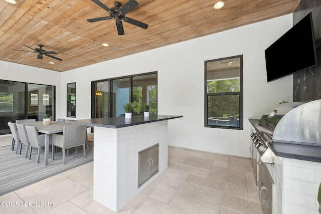 465 Deer Valley Dr, Ponte Vedra, FL 32081 - view of patio with area for grilling and ceiling fan
