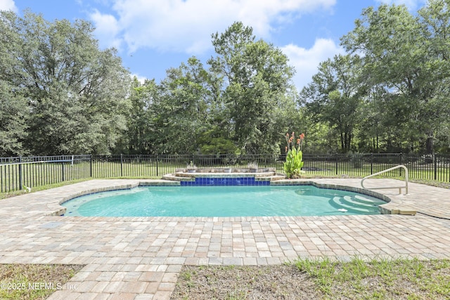 3784 Charles Green Rd, Hilliard, FL 32046 - view of swimming pool with a patio and view of wooded area