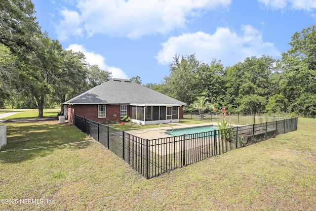 3784 Charles Green Rd, Hilliard, FL 32046 - view of swimming pool featuring a sunroom