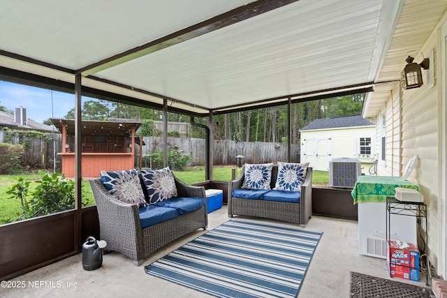 12422 Berry Patch Way, Jacksonville, FL 32225 - sunroom / solarium featuring an outdoor hangout area