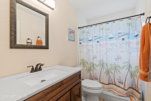 12422 Berry Patch Way, Jacksonville, FL 32225 - full bathroom featuring toilet, vanity, and a shower with curtain