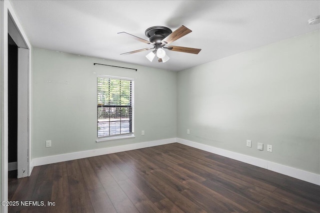 1344 Degrove Rd, Saint Johns, FL 32259 - unfurnished room featuring ceiling fan, wood finished floors, baseboards, and a smoke detector