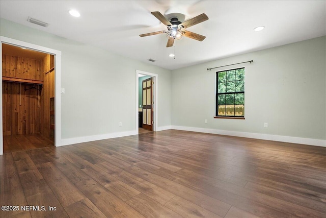 1344 Degrove Rd, Saint Johns, FL 32259 - unfurnished bedroom featuring wood finished floors, baseboards, recessed lighting, and a ceiling fan