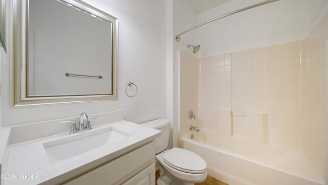 1804 Ferncreek Dr, Saint Augustine, FL 32092 - bathroom featuring toilet, vanity, and bathtub / shower combination