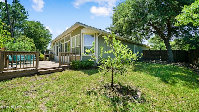 1804 Ferncreek Dr, Saint Augustine, FL 32092 - view of yard with a deck