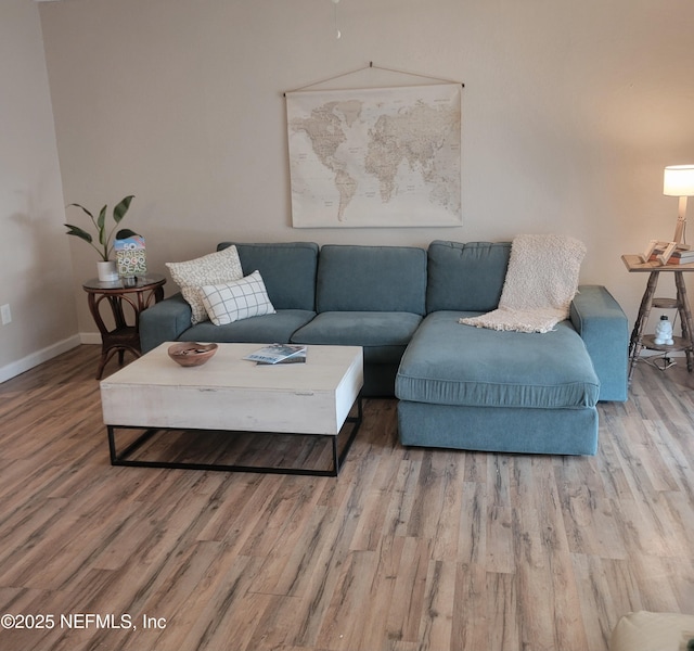 5201 Atlantic Blvd Unit 68, Jacksonville, FL 32207 - living area with wood finished floors and baseboards