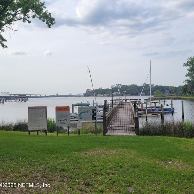 5201 Atlantic Blvd Unit 68, Jacksonville, FL 32207 - dock featuring a water view and a yard