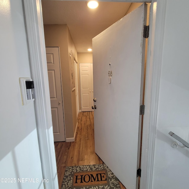 5201 Atlantic Blvd Unit 68, Jacksonville, FL 32207 - hallway with light wood-type flooring and recessed lighting