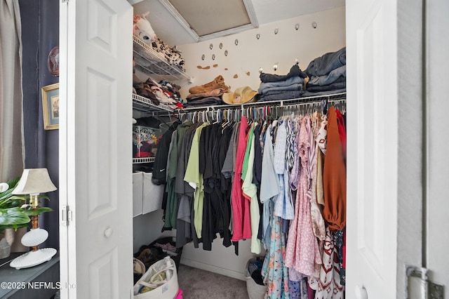 1537 Elmar Rd, Jacksonville, FL 32226 - spacious closet featuring attic access and carpet flooring