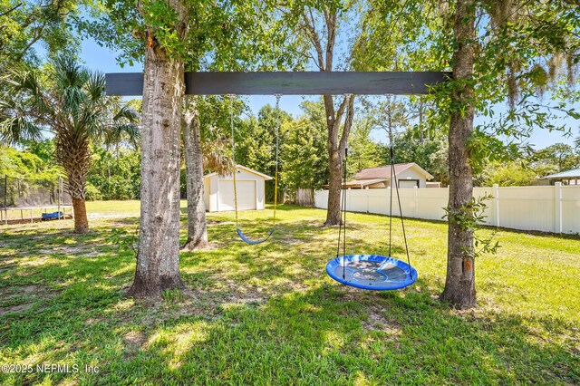 1537 Elmar Rd, Jacksonville, FL 32226 - view of yard featuring a detached garage
