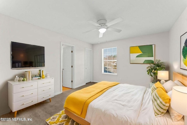 4778 Playpen Dr, Jacksonville, FL 32210 - carpeted bedroom with ceiling fan