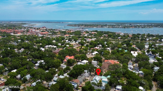 119 Moore St, Saint Augustine, FL 32084 - aerial view of property and surrounding area featuring a nearby body of water