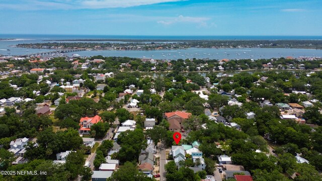 119 Moore St, Saint Augustine, FL 32084 - aerial view of property's location with a large body of water and nearby suburban area